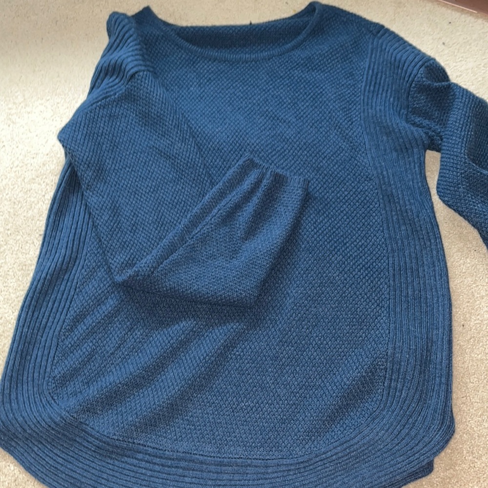 Blue knit sweater